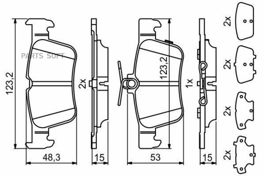 BOSCH 0986494839 Колодки торм. зад.