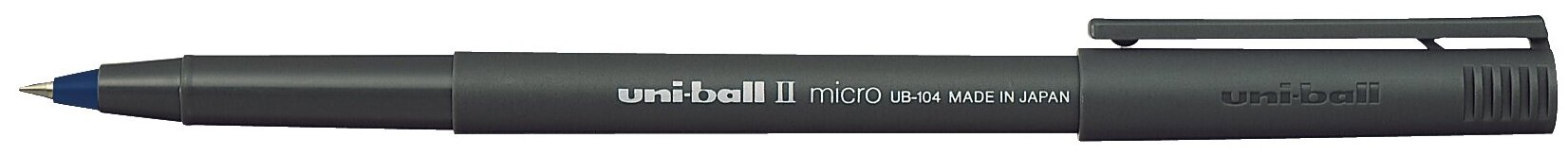 Роллер Uni-Ball II Micro UB-104, синий, 0.5 мм. 3 шт.