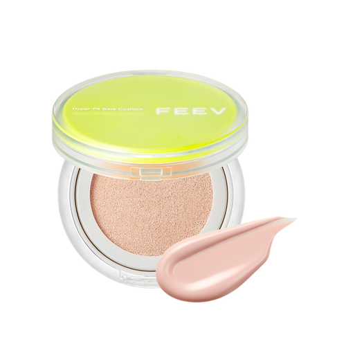 Лёгкий тональный кушон в персиковом оттенке FEEV Hyper-Fit Bare Cushion 02 Peach Dew