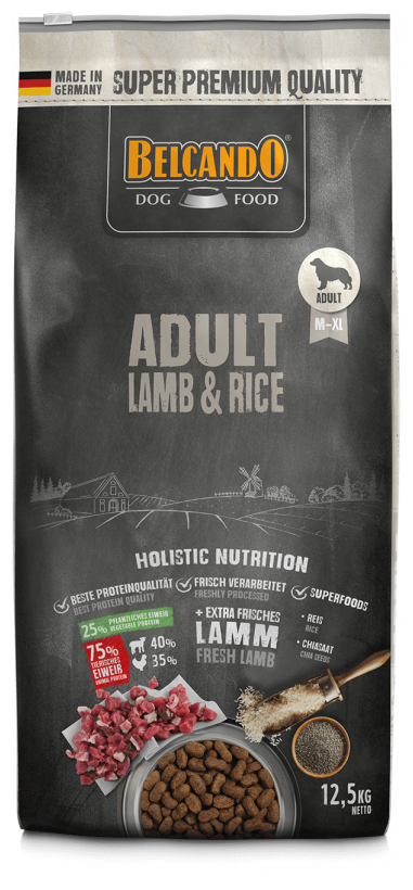 Сухой корм Belcando Adult Lamb & Rice для собак - Вес 12,5 кг