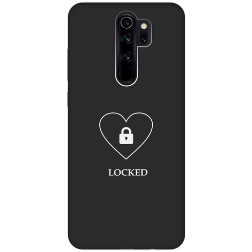 Матовый чехол Locked W для Xiaomi Redmi Note 8 Pro / Сяоми Редми Ноут 8 Про с 3D эффектом черный матовый чехол two faces w для xiaomi redmi note 8 pro сяоми редми ноут 8 про с 3d эффектом черный