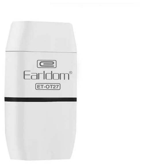 Кардридер Earldom для microSD, ET-OT27, USB 2.0, пластик, цвет: белый, с голубой полосой