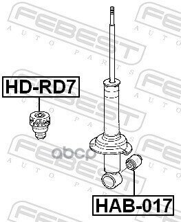 FEBEST hd-rd7 (52722S9A014 / HDRD7) отбойник заднего амортизатора (Honda (Хонда) cr-v rd4 / rd5 / rd6 / rd7 / rd9 200