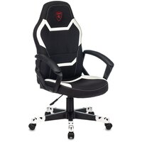 Кресло игровое Zombie 10 черный/белый текстиль/эко.кожа крестовина пластик