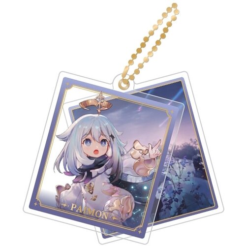 Брелок miHoYo, синий 11 style fashion anime genshin impact zhongli diluc venti paimon keychain base acrylic stands keyring gift for fans