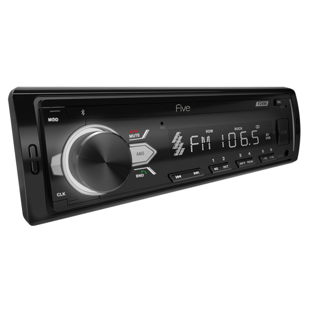 FIVE F24W (1din/белая/Bluetooth/USB/AUX/SD/FM/4*50)