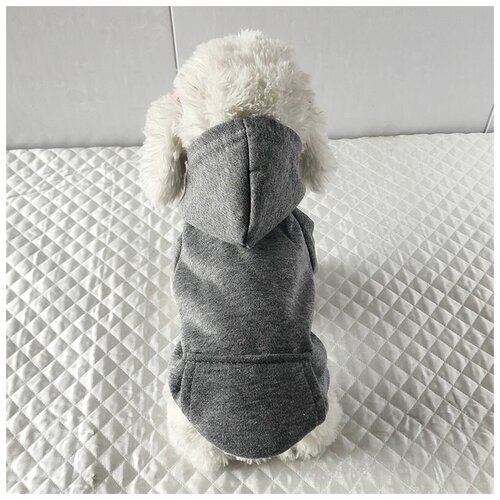 Толстовка для собак и кошек. Обхват Груди 27, Размер XS, Серая