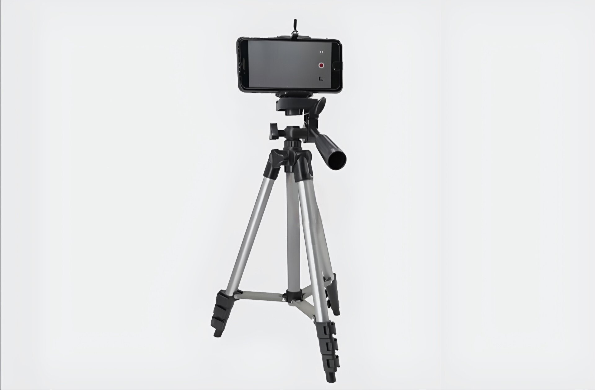 Штатив Tripod 3110 для фото- и видеосъемки + Универсальный держатель-зажим дляартфонов (серебристый)