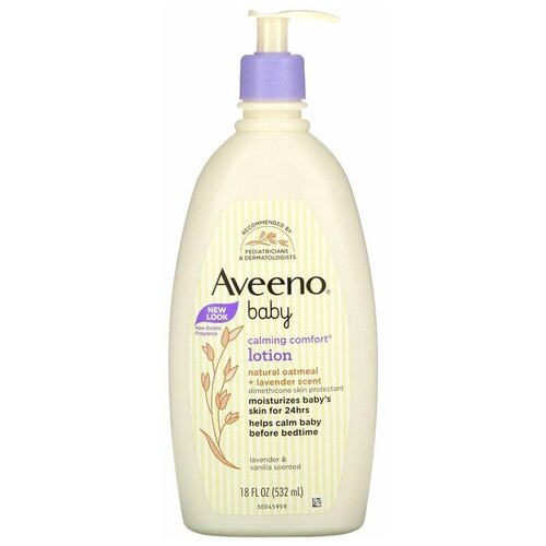 Aveeno, Calming Comfort, успокаивающий лосьон для детей, лаванда и ваниль, 532 мл