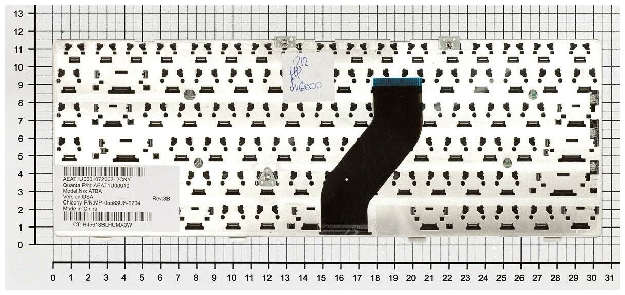 Клавиатура для ноутбука HP Pavilion dv6101TX черная