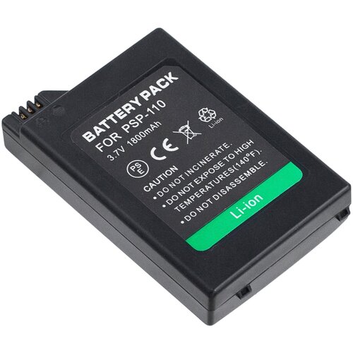 Аккумулятор PSP-110 для Sony PSP-1000 | PSP-1008 | CS-SP110SL - 1800mAh ostent high capacity quality real 1800mah 3 6v lithium ion rechargeable battery pack replacement for sony psp 1000 psp 110