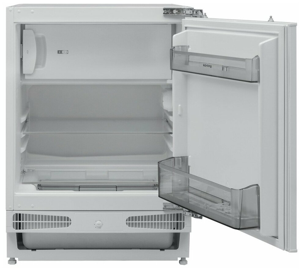 Встраиваемые холодильники Korting/ 81.8x59.5x54.8, встраиваемый холодильник с морозильной камерой, 98+17 л, A+, жесткое крепление - фотография № 1