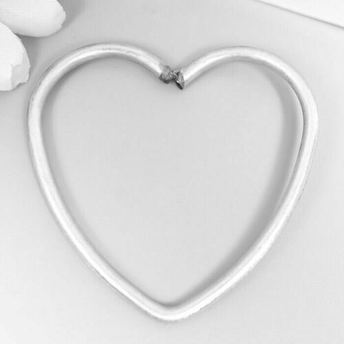 кольцо металл для изготовления ловца снов сердце 0 28х20х20 см Кольцо металл для изготовления ловца снов Сердце 0,28х5х5 см, 15 шт.