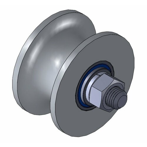 Ролик для откатных ворот металлический, d.65 мм, под трубу d. 3/4