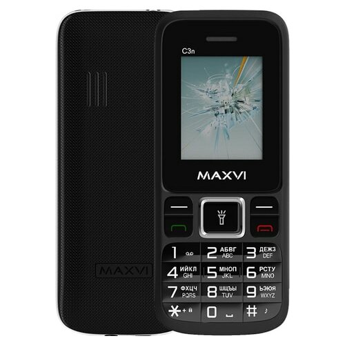 Телефон MAXVI C3n, 2 SIM, черный