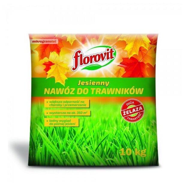 Удобрение Флоровит (Florovit) для газона осеннее 10 кг, (мешок) - фотография № 4