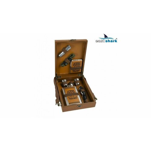 Подарочный набор посуды Лучший рыбак MH-1 фляжка стопки портсигар 2899₽