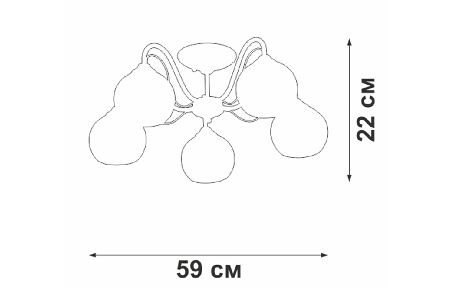 Потолочная люстра Vitaluce V3948-1/5PL - фотография № 5