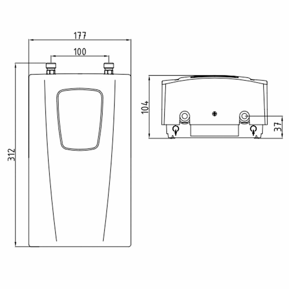 Clage Проточный водонагреватель CLAGE CDX 7-U E-compact - фотография № 5