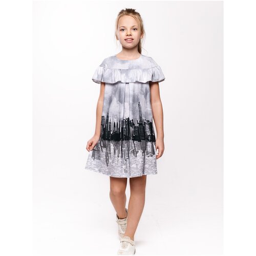 фото Платье 5+ размер 128, серый