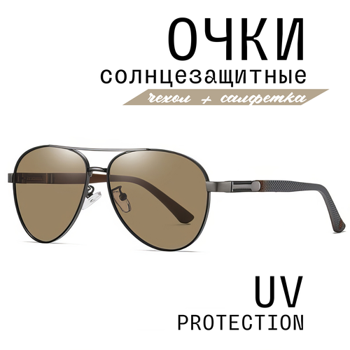 фото Солнцезащитные очки mioform, черный, коричневый