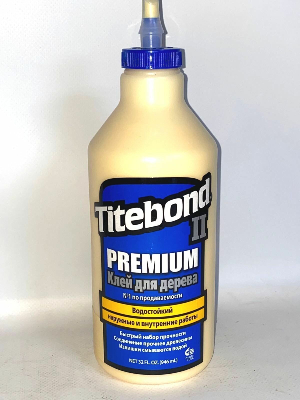 Клей для дерева Titebond II Premium столярный влагостойкий ПВА 946 мл, 2шт