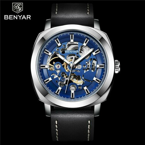 Наручные часы BENYAR, черный мужские механические автоматические часы agelocer спортивные наручные часы с подсветкой деловые ретро часы reloj hombre marca 3302a1