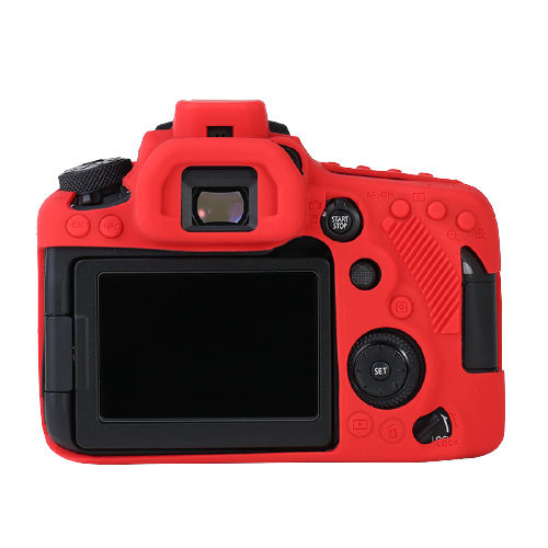 Защитный силиконовый чехол MyPads для фотоаппарата Canon EOS 90D ультра-тонкая полимерная из мягкого качественного силикона красный