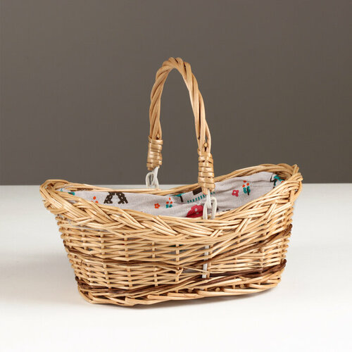 SUI Корзина со складывающимися ручками 25х17х810 см лоза 2700₽