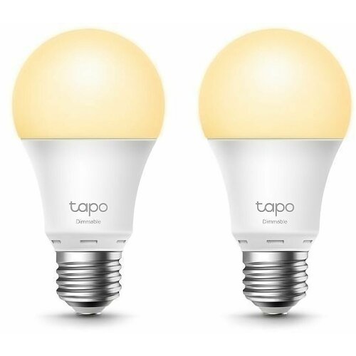Умная лампа TP-Link Tapo L510E (2pack) E27 8.7Вт 806lm Wi-Fi (упак:2шт) (TAPO L510E(2-PACK)) умная лампочка tp link tapo l530e e27 8 7вт 806lm wi fi упак 2шт белая