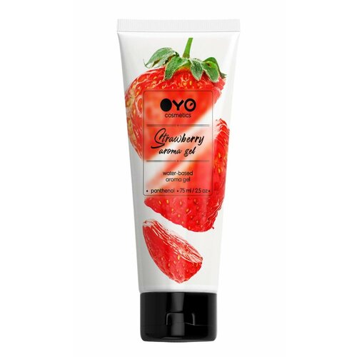 Лубрикант на водной основе OYO Aroma Gel Strawberry с ароматом клубники - 75 мл. FFF лубрикант на водной основе oyo aroma gel banana с ароматом банана 75 мл