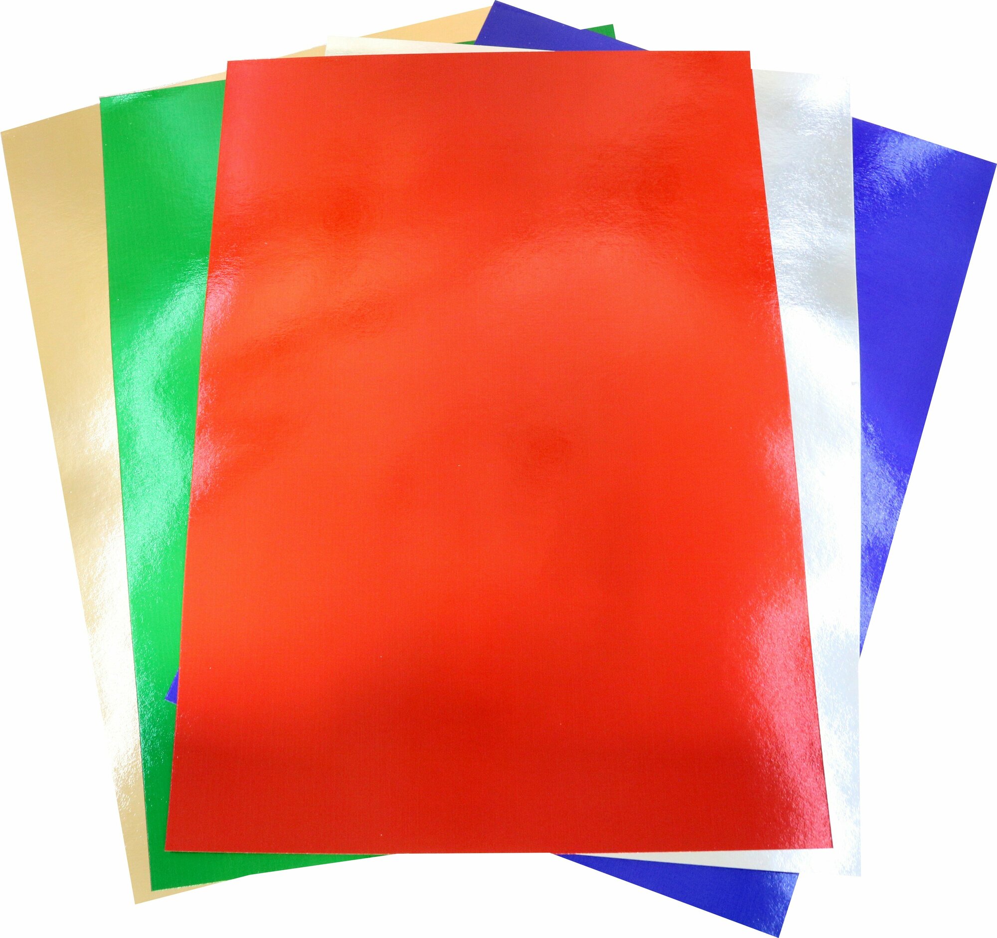 Бумага цветная зеркальная 5 листов, 5 цветов, Цветные монстрики (5Бц4мт_24132) Хатбер - фото №3
