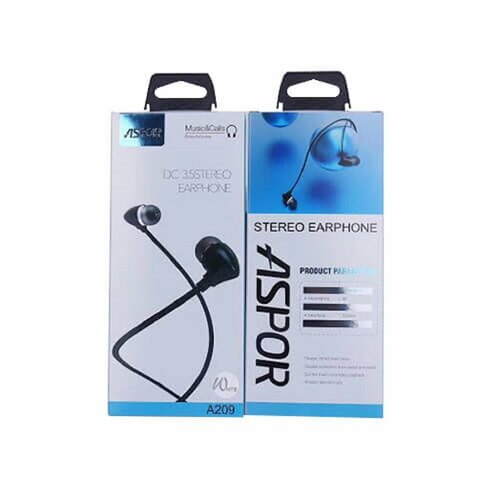 Проводные наушники-гарнитура Aspor A209 Белый 39000₽