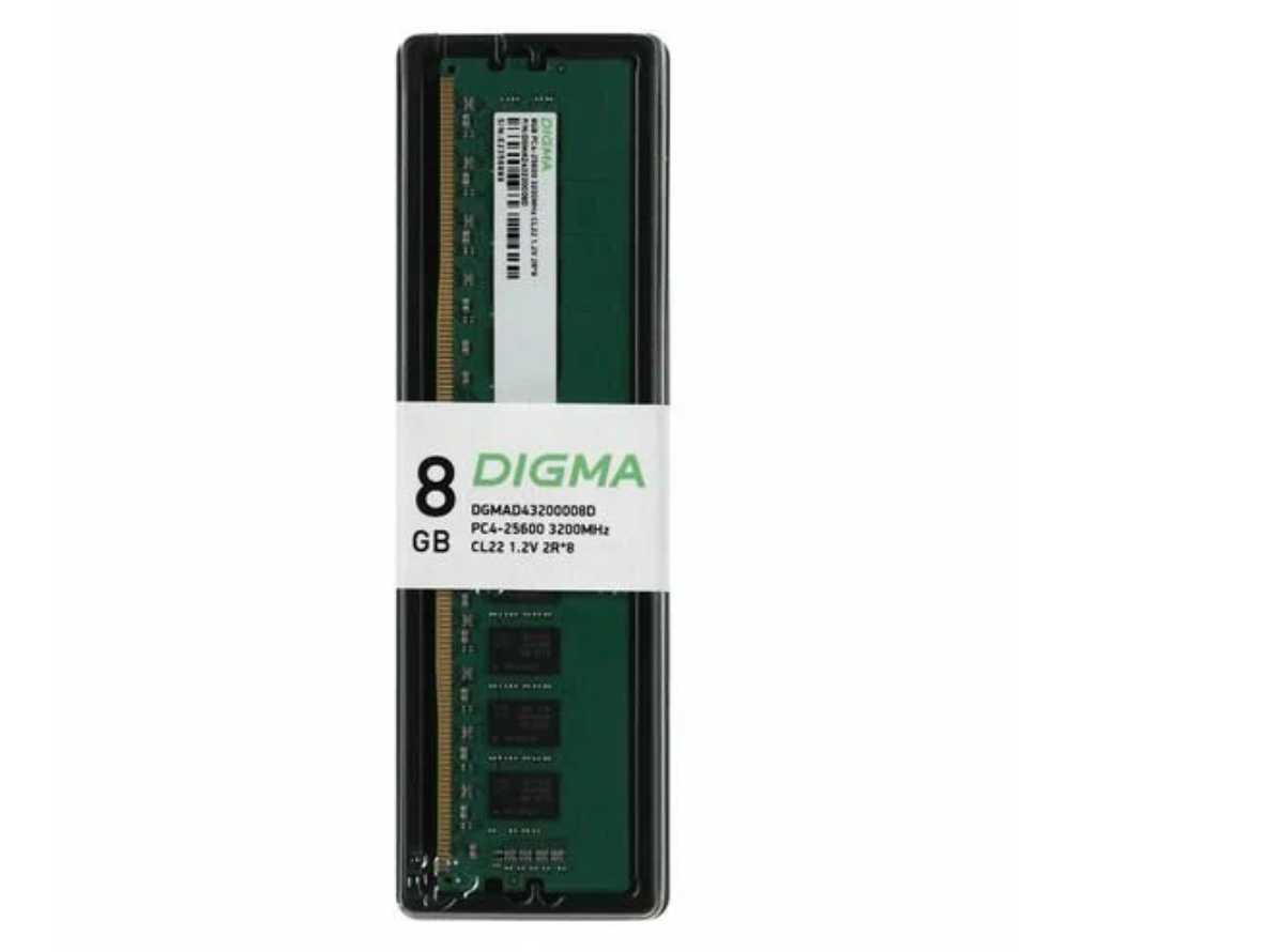 Оперативная память Digma DGMAD43200008D DDR4 - 1x 8ГБ 3200МГц, DIMM, Ret