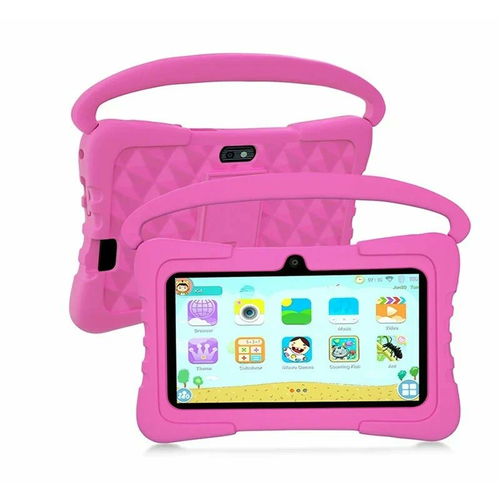 Планшет Детский 7 дюймов Андроид 16 гб2 гб 1024х600 Процессор A133 Quad Core 15 ГГц wifi bluetooth камеры 032мп Е710 Розовый 627000₽
