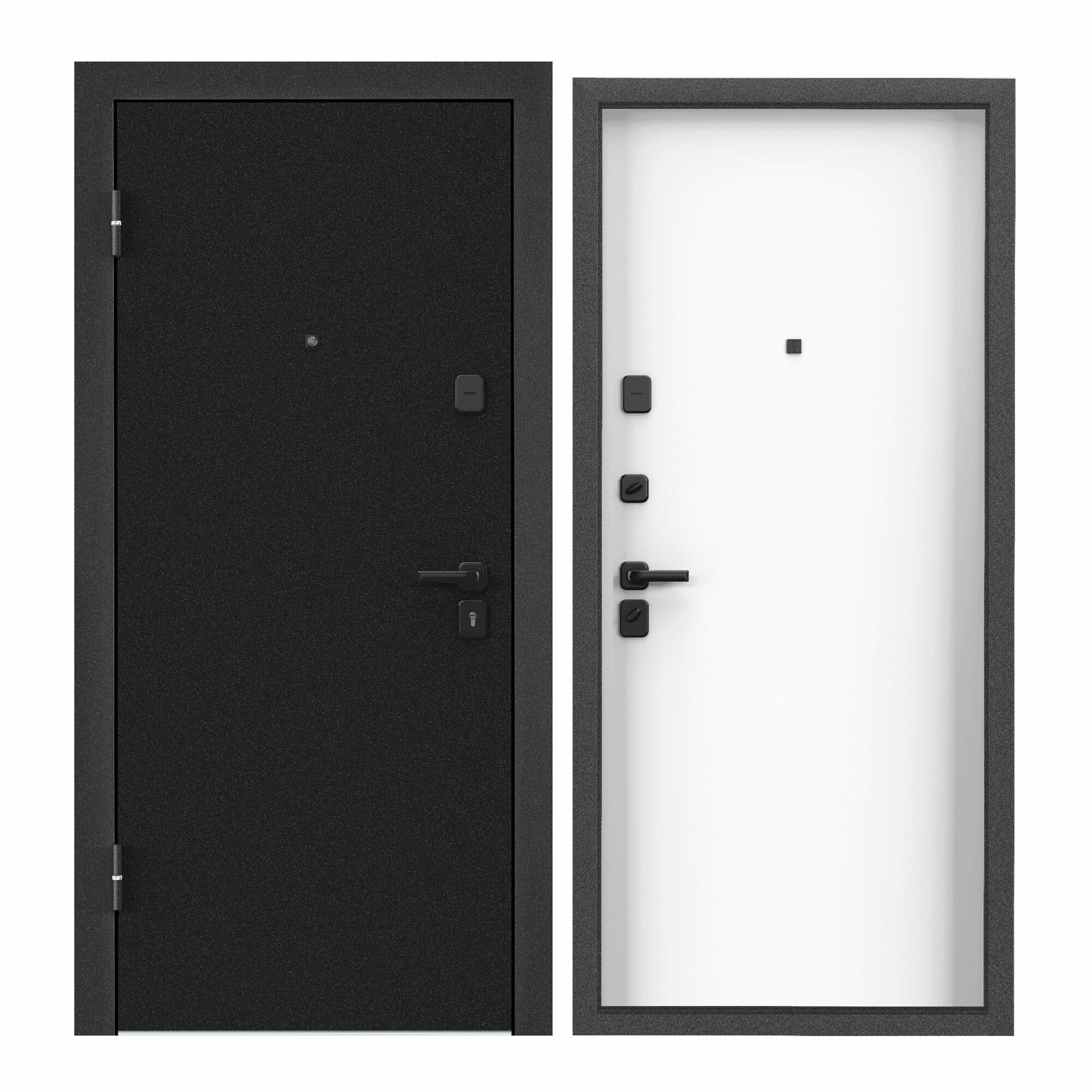 фото Дверь входная Torex для квартиры X5 NEW тепло-шумоизоляция, антикоррозийная защита, замки 3-го класса защиты, Темно-серый букле графит/Бьянко