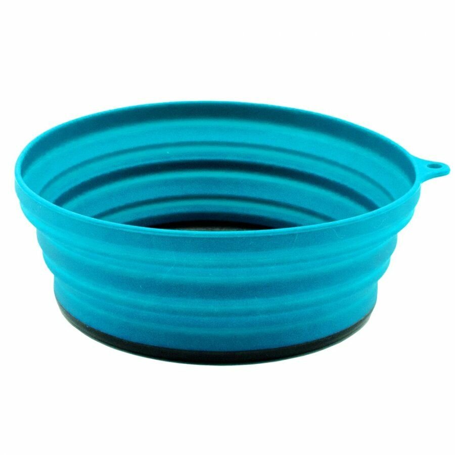 Тарелка силиконовая с пластиковым дном 550 мл аквамарин