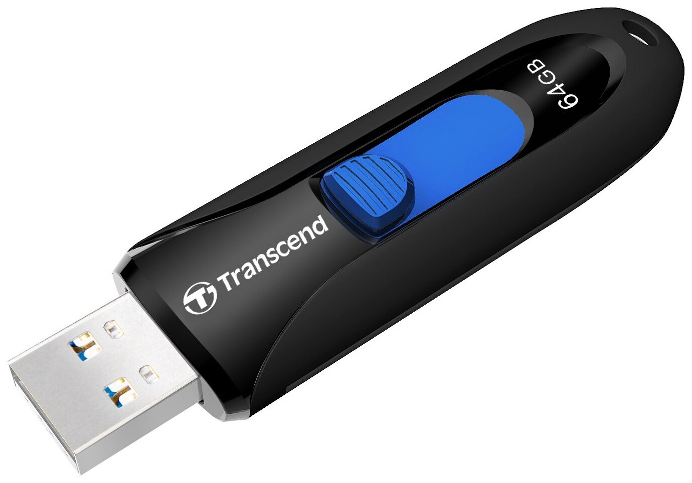 Флеш-накопитель/ Transcend 64GB JetFlash 790 (Black/blue) TS64GJF790K — фото 1