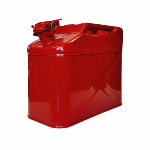 Канистра 10 литров HQ10600 красная, (10л) металл 0.8мм.