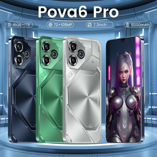 Смартфон Pova 6 pro 16 ГБ1 TB черный 9164₽