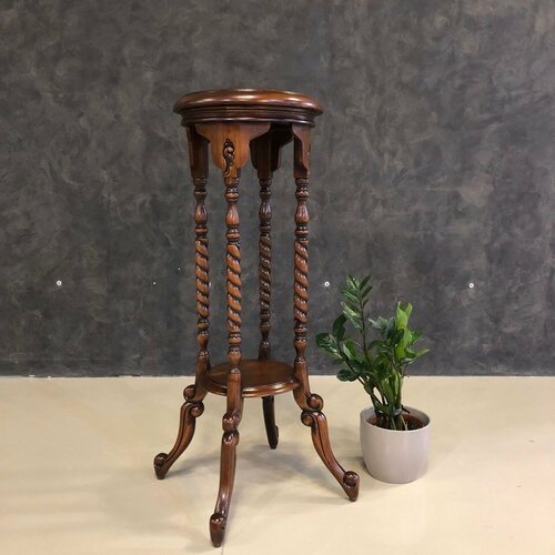 фото Подставка для цветов domkorleone , красное дерево (mahogany wood), цвет орех hp (коричневый) дом корлеоне