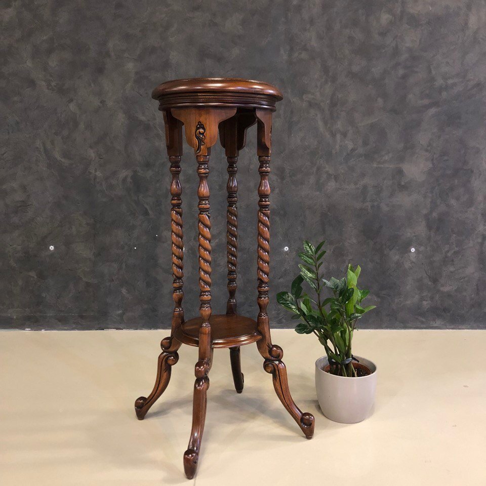 Подставка для цветов DOMKORLEONE   красное дерево  mahogany wood   цвет орех HP  коричневый 
