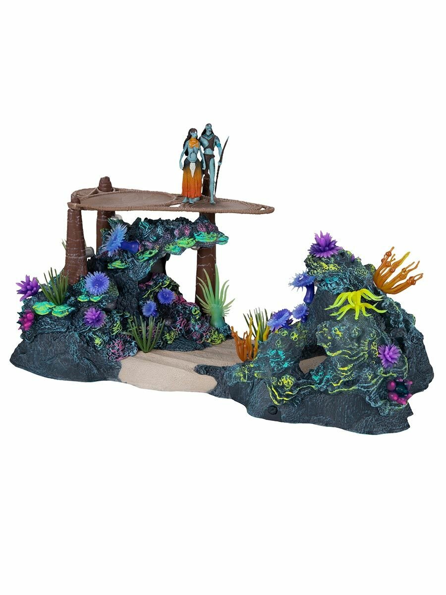 Коллекционная фигурка набор Аватар 2 Путь воды Avatar: The Way of Water Metkayina Reef: Tonowari & Ronal с подсветкой 16см