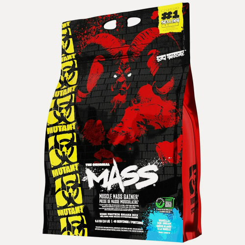 Изображение товара Гейнер Mutant Mass - 6800 грамм (6.8 кг, 15lbs), ванильное мороженое