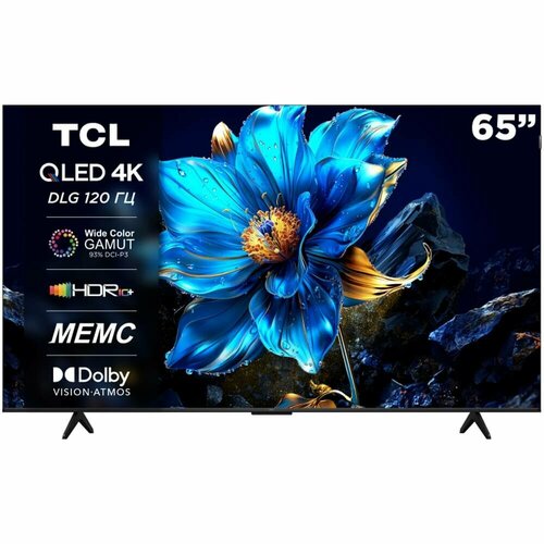 TCL Телевизор QLED TCL 65 65P7K черный 4K Ultra HD 60Hz DVB-T DVB-T2 DVB-C DVB-S DVB-S2 USB WiFi Smart TV 65P7K 59999₽