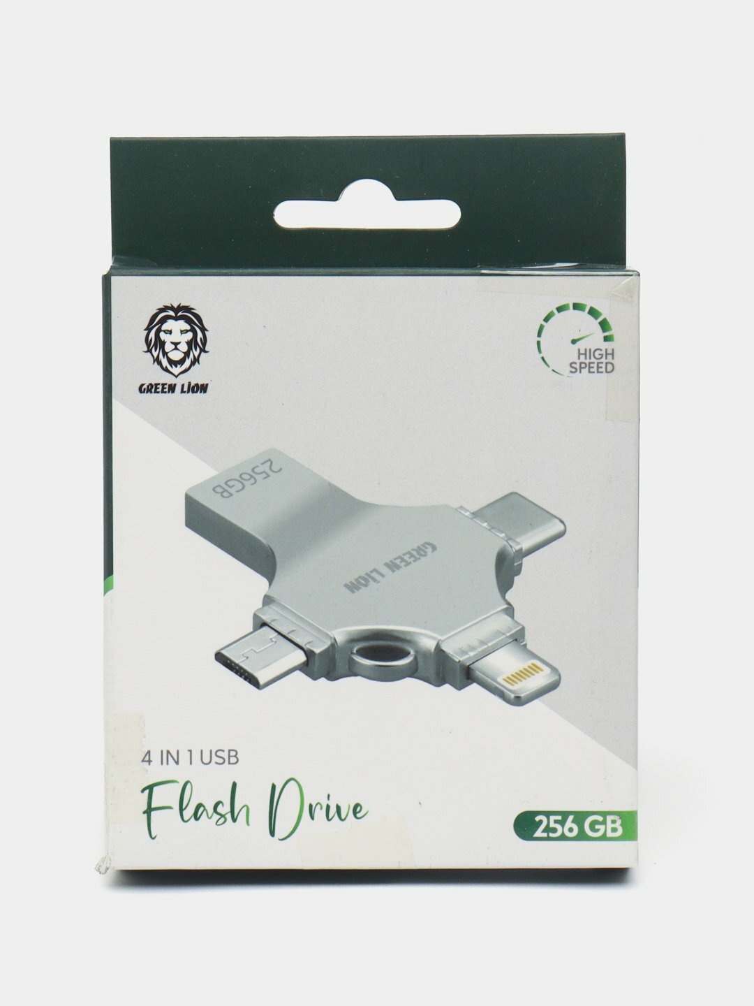 Универсальная флешка Green Lion 4-In-1 USB, 256 ГБ, 128 ГБ, Silver — фото 1