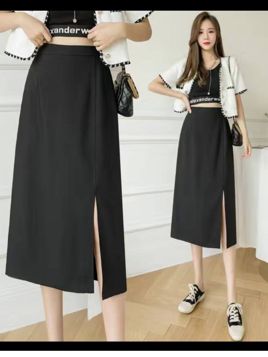 Юбка 42-44, размер 38, Черный деним — фото 1