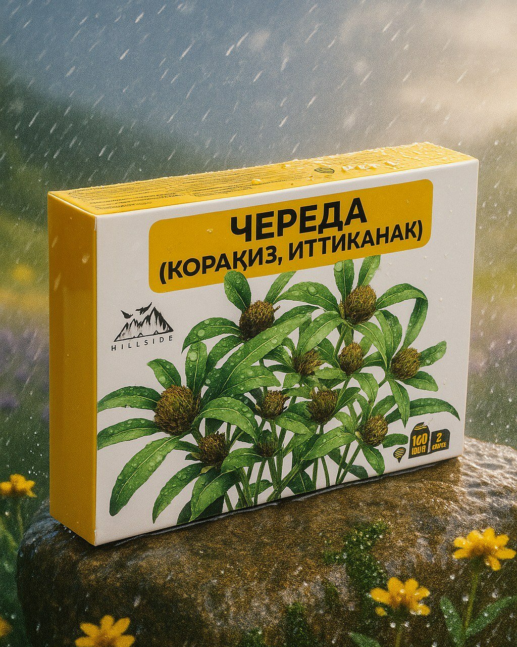 Череда. HILLSIDE, 100 фильтр-пакетов, без добавок, без ГМО, срок годности 2 года