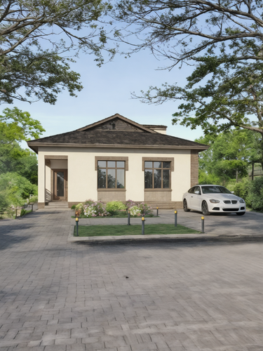 Изображение товара Проект одноэтажного дома из газоблока, выполненный в виде готового решения, общей площадью 111 м (Раздел КР №47-08)