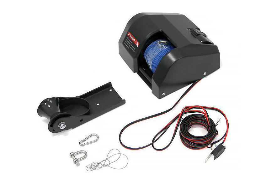 Якорная лебедка Fisherman 25 для пресной воды с тросом 30м чёрная